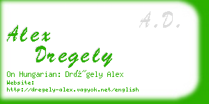 alex dregely business card